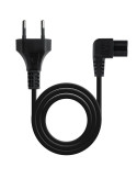 Cable Alimentación Acodado Nanocable 10.22.0503/ CEE7/16 Macho - C7 Hembra/ 3m/ Negro