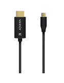 Cable Conversor Aisens A109-0711/ USB Tipo-C Macho - HDMI 8K Macho/ Hasta 27W/ 6000Mbps/ 1m/ Negro