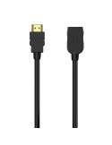 Cable Alargador HDMI Aisens A120-0545/ HDMI Macho - HDMI Hembra/ Hasta 10W/ 2250Mbps/ 2m/ Negro