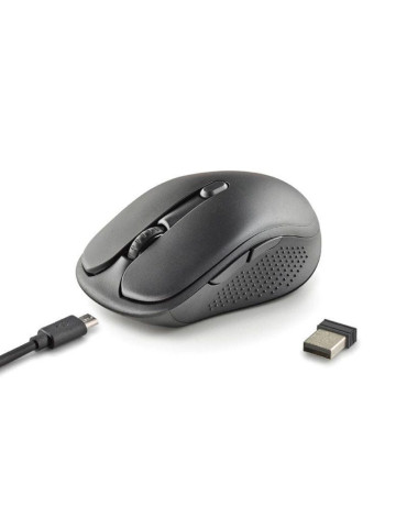 Ratón Inalámbrico NGS Evo Rust/ Batería recargable/ Hasta 1600 DPI/ Negro 2