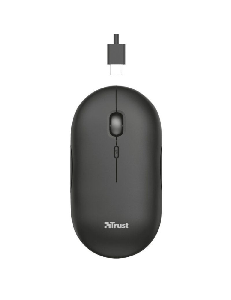 Ratón Inalámbrico Trust Puck/ Batería recargable/ Hasta 1600 DPI