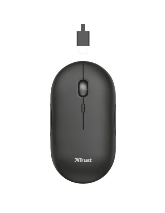 Ratón Inalámbrico Trust Puck/ Batería recargable/ Hasta 1600 DPI