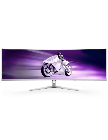 Monitor Gaming Ultrapanorámico Curvo Philips Evnia 8000 49M2C8900L 49"/ Dual QHD/ 0.03ms/ 144Hz/ QD-OLED/ Multimedia/ Blanco