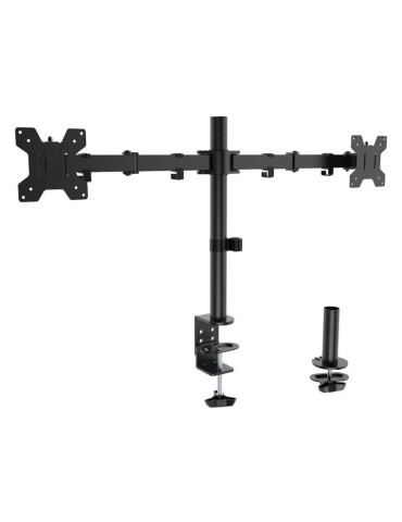 Soporte de Mesa para 2 Monitores Aisens DT32TSR-279/ Giratorio/ Inclinable/ hasta 10kg