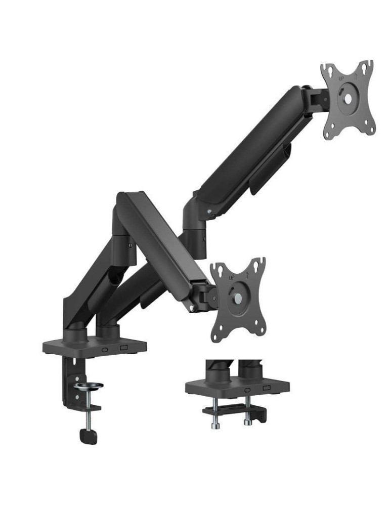 Soporte de Mesa con Contrapeso para 2 Monitores Aisens DT32TSR-357/ Giratorio/ Inclinable/ hasta 9kg