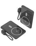 Powerbank 5000mAh Leotec LEPOWW20W5K/ 20W/ Wireless/ Negra/ Incluye Cable USB Tipo-C