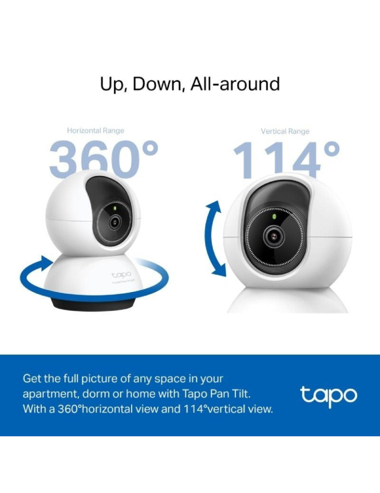 Cámara de Videovigilancia TP-Link Tapo TC72/ 360 / Visión Nocturna/ Control desde APP