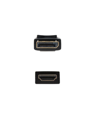 Cable DisplayPort Nanocable 10.15.4302/ DisplayPort Macho - HDMI Macho/ 2m/ Negro 2