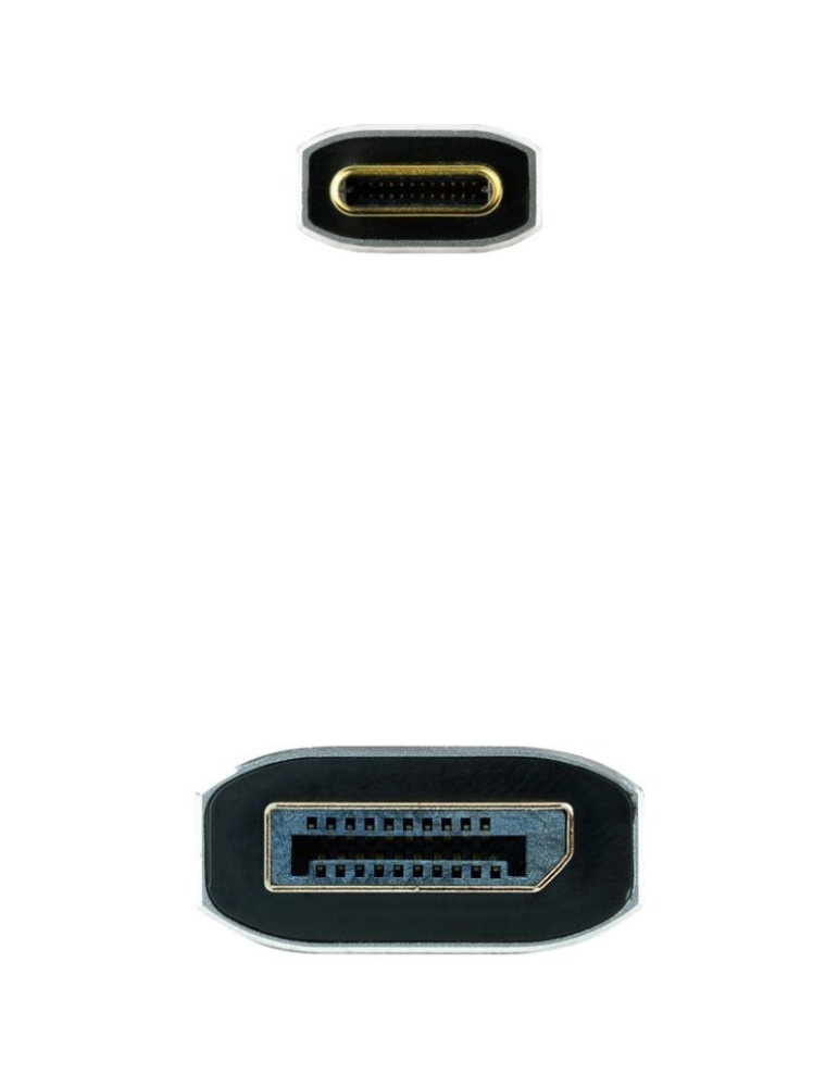 Cable Conversor Nanocable 10.15.5022/ USB Tipo-C Macho - Displayport Macho/ 2m/ Negro