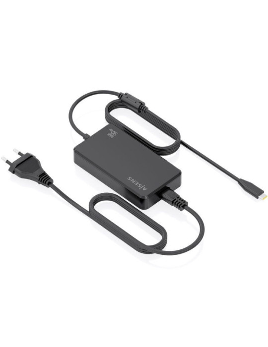 Cargador de Portátil GaN Aisens ASCH-1PD90D069-BK/ 1xUSB Tipo-C/ 90W/ Automático/ Voltaje 5-20V