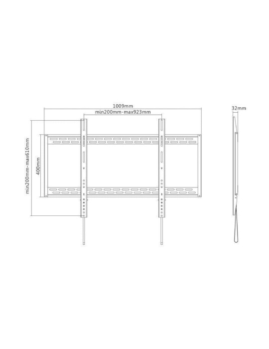 Soporte de Pared Fijo Aisens WT100F-067 para TV de 60-100"/ hasta 130kg