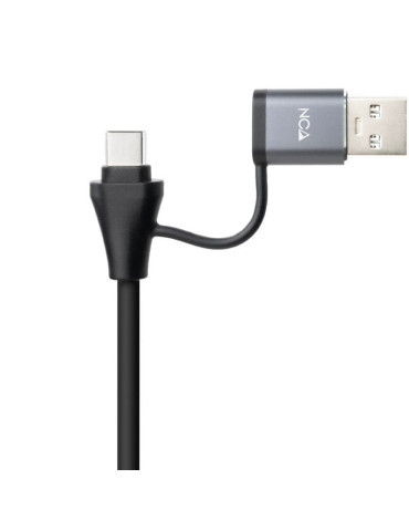 Adaptador USB Macho + USB Tipo-C Macho - RJ45 Nanocable 10.03.0411/ 1000Mbps 2