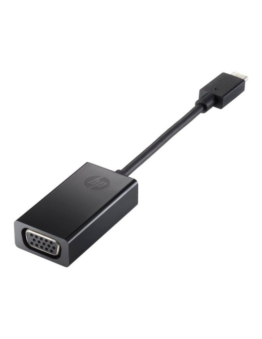 Conversor HP 4SH06AA/ USB Tipo-C Macho - VGA Hembra/ 7.6cm/ Negro