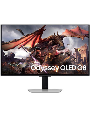Monitor Gaming Samsung Odyssey OLED G8 S32DG802SU 32"/ 4K/ 0.03ms/ 240Hz/ QD-OLED/ Multimedia/ Regulable en altura/ Gris