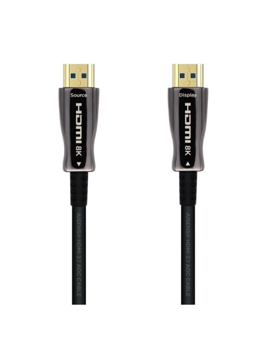 Cable HDMI 2.1 AOC 8K Aisens A153-0516/ HDMI Macho - HDMI Macho/ 15m/ Negro