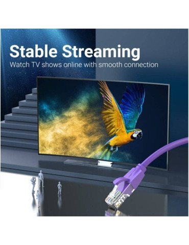 Cable de Red RJ45 UTP Vention IBEVF Cat.6/ 1m/ Morado 2