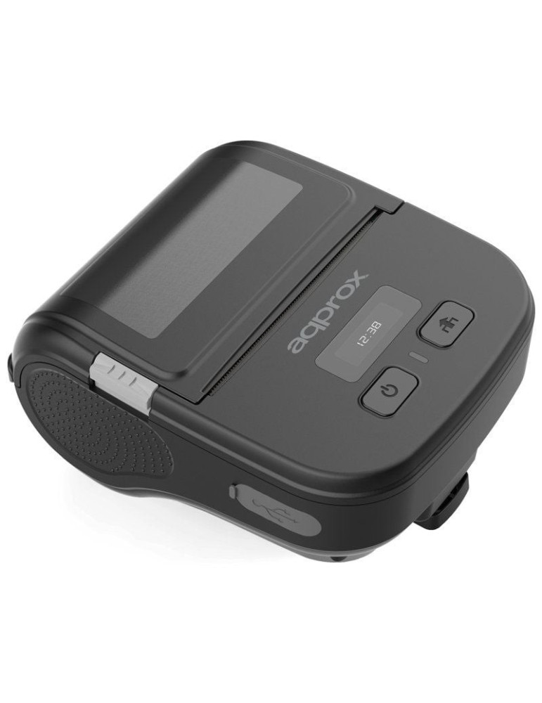 Impresora de Tickets Approx appPOS80PORTABLE/ Térmica/ Ancho papel 80mm/ USB-Bluetooth/ Negra