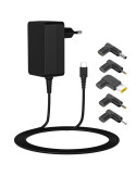 Cargador de Portátil Leotec Notebook 45W Type-C/ 1xUSB Tipo-C/ 45W/ Automático/ Voltaje 5-20V