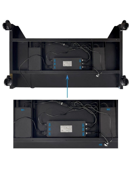 Soporte de Suelo Eléctrico/ Inclinable/ Ajustable con Ruedas TooQ UROS FSM03-B para TV 52-84"/ hasta 100kg