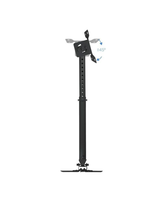 Soporte de Techo para Proyector TooQ PJ3030TN-B/ Inclinable/ Giratorio/ Nivelable/ hasta 20kg