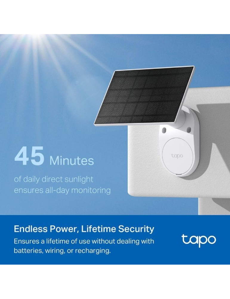 Cámara de Videovigilancia TP-Link Tapo TC82 Kit/ Visión Nocturna/ Control desde APP/ Incluye Panel Solar