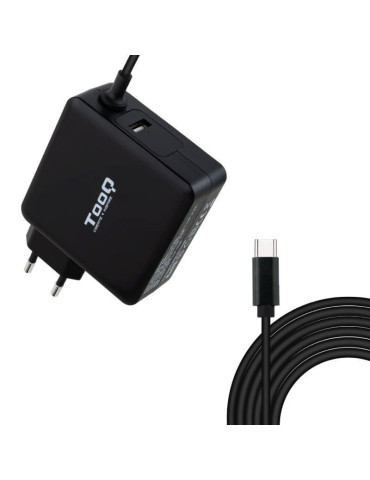 Cargador de Portátil TooQ TQLC-USBC65PD USB Tipo-C/ 1xUSB/ 65W/ Automático/ Voltaje 5-20V