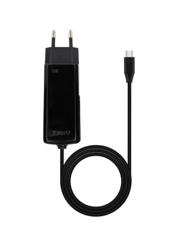 Cargador de Portátil GaN TooQ TQLC-USBCGAN65PD-C USB Tipo-C/ 65W/ Automático/ Voltaje 5-20V
