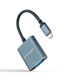 Conversor Nanocable 10.16.4101-G/ USB Tipo-C Macho - VGA Hembra/ 10cm/ Negro y Gris