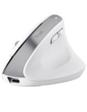 Ratón Vertical Inalámbrico por Bluetooth Trust Bayo+/ Batería Recargable/ Hasta 2400 DPI/ Blanco