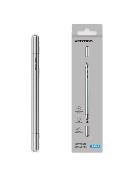 Lápiz Óptico Vention KQMH0/ para Android y Apple/ Aluminio Gris
