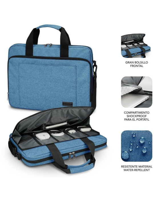 Mochila Subblim Air Padding Laptop Bag para Portátiles hasta 15.6"/ Azul