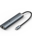 Docking USB Tipo-C Vention TGNHB/ 1xUSB 3.2 Tipo-C/ 2xUSB/ 1xHDMI 4K/ 1xRJ45/ 1xUSB Tipo-C PD/ Gris