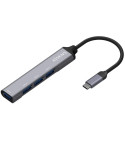 Hub USB Tipo-C Aisens A109-0541/ 4xUSB/ Gris