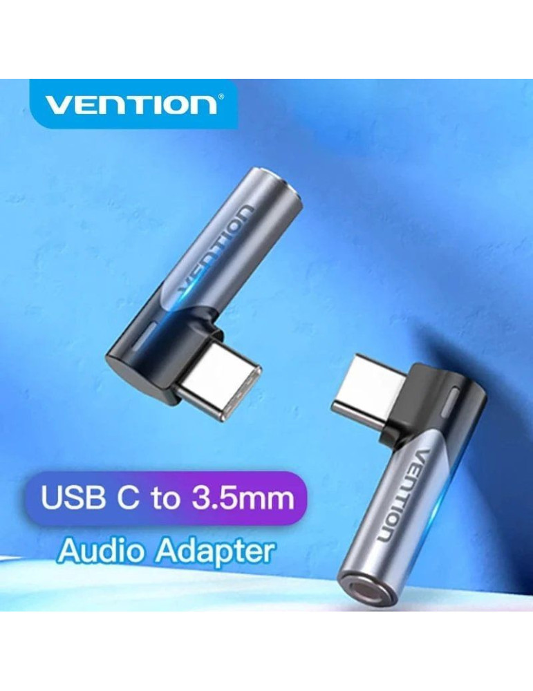 Adaptador Audio Vention BGWH0/ Jack 3.5 Hembra - USB Tipo-C Macho/ Gris