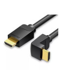 Cable HDMI 2.0 4K Acodado 90  Vention AARBH/ HDMI Macho - HDMI Macho/ 2m/ Negro