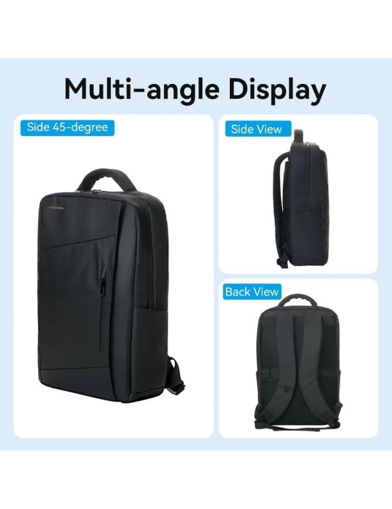Mochila Vention KRRB0 para Portátiles hasta 15.6"/ 20L/ Impermeable/ Negra