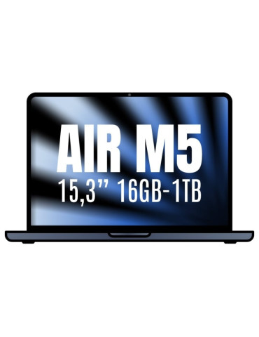 Apple Macbook Air 15,3"/ M5 10-Core CPU/ 16GB/ 1TB SSD/ 10-Core GPU/ Medianoche