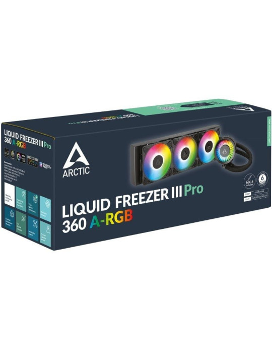 Sistema de Refrigeración Líquida Arctic Liquid Freezer III Pro 360 A-RGB/ Negro