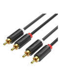 Cable Estéreo Vention BCMBG/ 2x RCA Macho - 2x RCA Macho/ 1.5m/ Negro