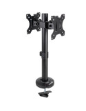 Soporte de Mesa para 2 Monitores TooQ DB1132TN-B/ Giratorio/ Inclinable/ hasta 8kg