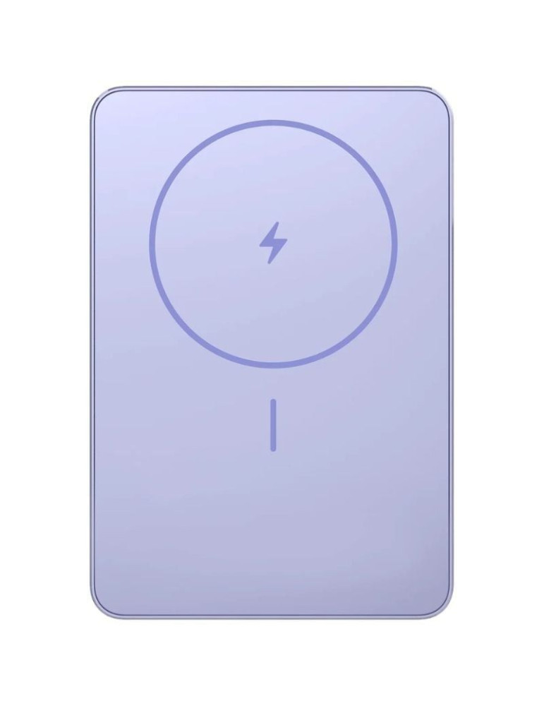 Powerbank 5000mAh Xiaomi Super Slim Magnetic Power Bank 5000/ Wireless/ Púrpura/ Incluye Cable USB Tipo-C