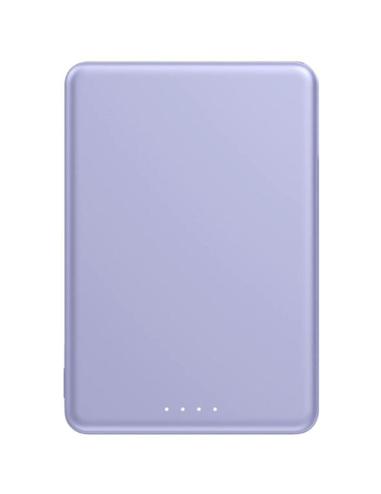 Powerbank 5000mAh Xiaomi Super Slim Magnetic Power Bank 5000/ Wireless/ Púrpura/ Incluye Cable USB Tipo-C