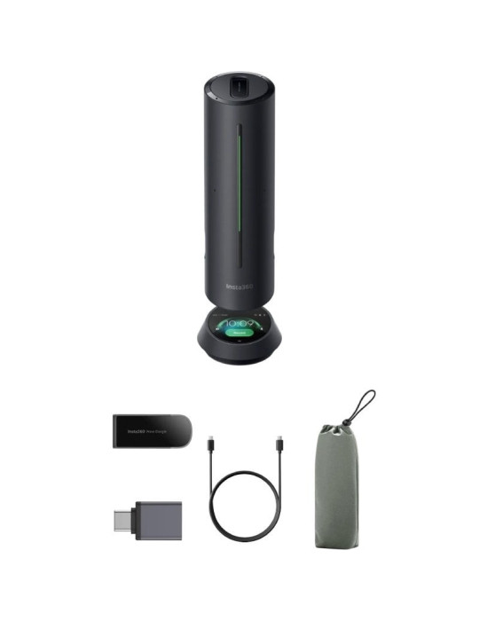 Altavoz/Microfono Portátil para Conferencias Insta360 Wave/ USB-Bluetooth/ Negro