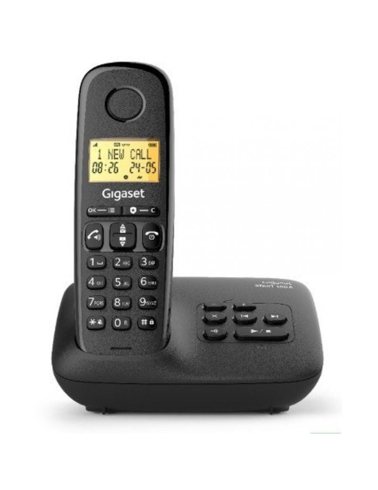 Teléfono Inalámbrico Gigaset Basic 100/ Negro