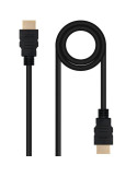 Cable HDMI 2.0 4K Nanocable 10.15.3802/ HDMI Macho - HDMI Macho/ 2m/ Negro