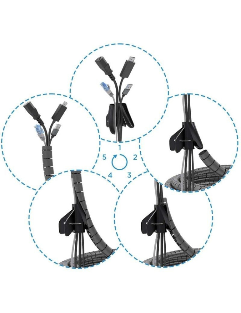 Organizador de Cables en Espiral Aisens A151-0900/ 10m
