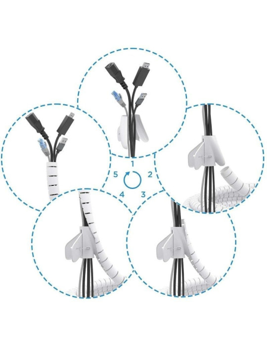 Organizador de Cables en Espiral Aisens A151-0919/ 3m