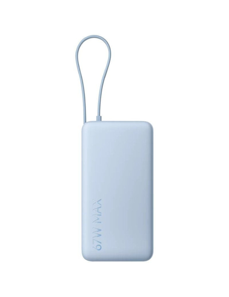 Powerbank 20000mAh Xiaomi 67W Power Bank Integrated Cable/ 67W/ Azul/ Incluye Cable USB Tipo-C