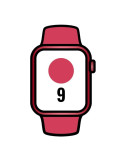 Apple Watch Series 9/ GPS/ Cellular/ 41mm/ Caja de Aluminio Rojo/ Correa Deportiva Rojo M/L