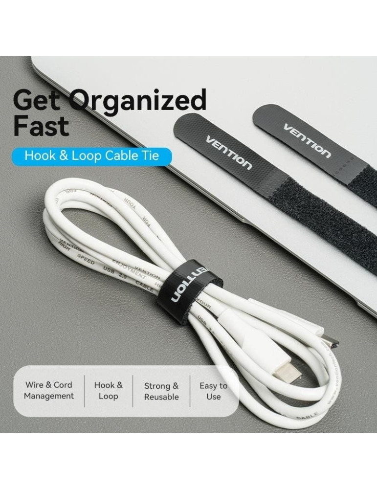 Tira Organizadora de Cables Vention KANB0-10/ 12cm/ Pack de 10